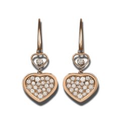 Chopard Happy Hearts Rose Gold Diamond Earrings 837482-5009