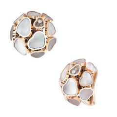 Chopard Happy Hearts Rose Gold Mother-of-Pearl Earrings 847482-5301