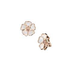 84A085-5301 | Chopard Happy Hearts Flowers Rose Gold Pearl Earrings