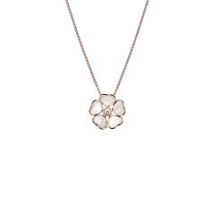 Chopard Happy Hearts Flowers Rose Gold Pearl Diamond Pendant 79A085-5301