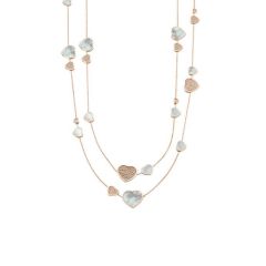 817482-5306 | Chopard Happy Hearts Rose Gold Pearl Diamond Necklace