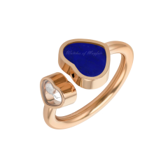 Chopard Happy Hearts Rose Gold Lapis Lazuli Ring 829482-5512