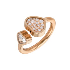 829482-5910 | Buy Online Chopard Happy Hearts Rose Gold Diamond Ring