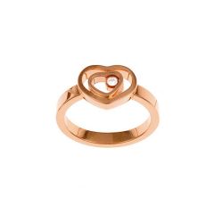 Chopard Happy Hearts Rose Gold Diamond Ring Size 52 827691-5005