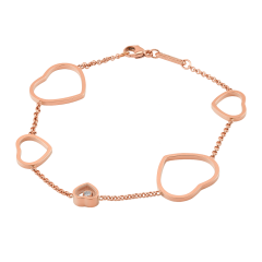 857482-5001 | Chopard Happy Hearts Rose Gold Diamond Bracelet |Buy Now