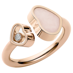 Chopard Happy Hearts Rose Gold Opal Diamond Ring 829482-5632