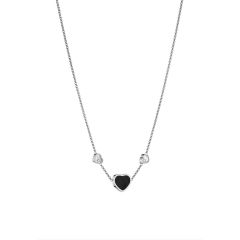 Chopard Happy Hearts White Gold Onyx Diamond Pendant 81A082-1201