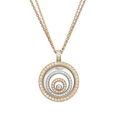 Chopard Happy Spirit Rose and White Gold Diamond Pendant 795425-9001