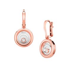 838230-9001 | Chopard Happy Spirit Rose & White Gold Diamond Earrings