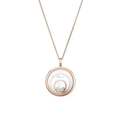 Chopard Happy Spirit White and Rose Gold Diamond Pendant 798232-9001