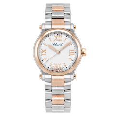 278590-6002 | Chopard Happy Sport Gold Steel Quartz Diamond 30mm watch. Buy Online