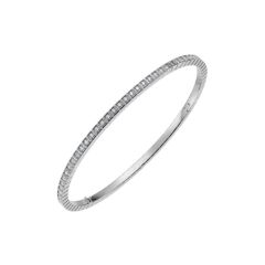 Chopard Ice Cube Pure White Gold Full-Set Diamond Bangle Size M 857702-1013