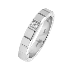 829834-1073 | Chopard Ice Cube Pure White Gold Diamond Ring Size 57 