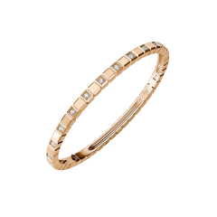 Chopard Ice Cube Rose Gold Half-Paved Diamond Bangle Size S 858350-5004