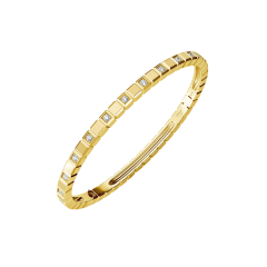 Chopard Ice Cube Yellow Gold Half-Paved Diamond Bangle Size M 858350-0005