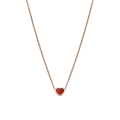 Chopard My Happy Hearts Rose Gold Carnelian Necklace 81A086-5801