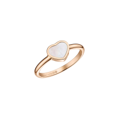 Chopard My Happy Hearts Rose Gold Mother-of-Pearl Ring Size 51 82A086-5308