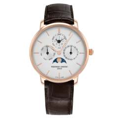 Frederique Constant Slimline Perpetual Calendar Manufacture Rose Gold & Steel 42 mm FC-775V4S4