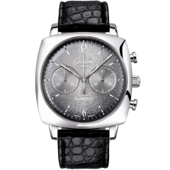 1-39-34-25-32-04 | Glashutte Original Sixties Iconic Square Graphite 41.35 mm watch. Buy Online