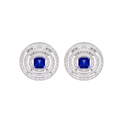 RGE648 |Buy Online Graff Bullseye White Gold Sapphire Diamond Earrings