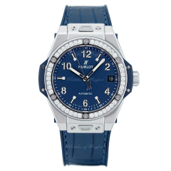 Hublot Big Bang One Click Steel Blue Diamonds 39 mm 465.SX.7170.LR.1204