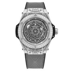 Hublot Big Bang Sang Bleu One Click Steel Grey Diamonds 39mm 465.SS.7047.VR.1204.MXM20