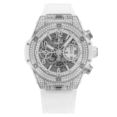 441.NE.2011.RW.1704 | Hublot Big Bang Unico Titanium White Pave 42 mm watch. Buy Online