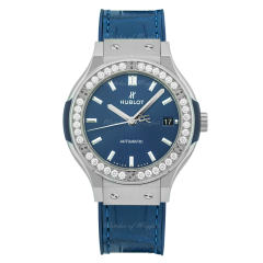 Hublot Classic Fusion Blue Titanium Diamonds 38 mm 565.NX.7170.LR.1204