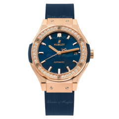 Hublot Classic Fusion King Gold Blue Diamonds 38 mm 565.OX.7180.RX.1204