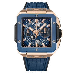 Hublot Square Bang Unico King Gold Blue Ceramic 42 mm 821.OL.5180.RX