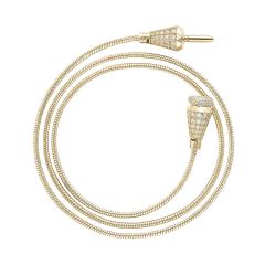 Jack de Boucheron Yellow Gold Diamond Triple Wrap Bracelet JBT00757