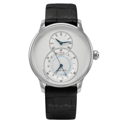 J016030240 | Jaquet-Droz Grande Seconde Dual Time Silver 43 mm watch. Buy Online