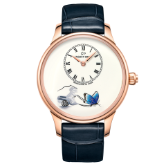 J005013207 | Jaquet Droz Petite Heure Minute The Loving Butterfly 39 mm watch. Buy Online