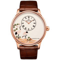 J005033226 | Jaquet Droz Petite Heure Minute White Crane 43 mm watch. Buy Online