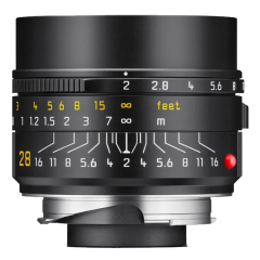 Leica Summicron-M 28 f/2 ASPH Black Anodized Finish 11618