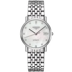 L4.809.4.87.6 | Longines Elegant Collection Diamonds Automatic 34.5 mm watch. Buy Online