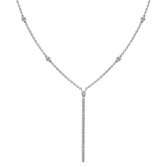 5448 | Messika Gatsby Vertical Bar White Gold Necklace. Buy online.