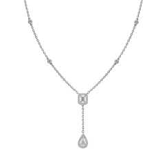 6693 | Messika My Twin Tie 0.10ctx2 White Gold Necklace. Buy online.