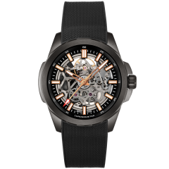 Norqain Independence Skeleton DLC Black Milanese Rubber 42 mm NB3000B03A/303