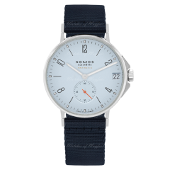 526 | Nomos Ahoi Neomatik 38 Date Sky Automatic Blue-Black Textile watch. Buy Online