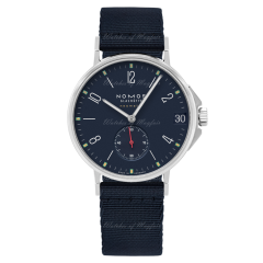 518 | Nomos Ahoi Neomatik Date Atlantic Blue-Black Textile 38 mm watch. Buy Online