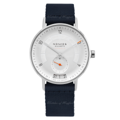 1301 | Nomos Autobahn Neomatik Date Automatic Blue-Black Textile 41 mm watch. Buy Online