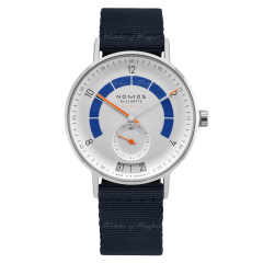 1303 | Nomos Autobahn Neomatik Date Sports Gray Automatic Blue-Black Textile 41 mm watch. Buy Online