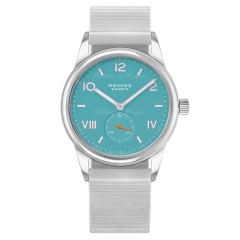 724.GB | Nomos Club Campus 38 Endless Blue Steel Bracelet watch. Buy Onlline