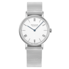 242 | Nomos Ludwig 33 Duo Enamel White Manual Bracelet watch. Buy Online