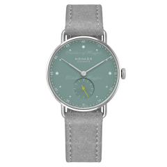 Nomos Metro Sage Manual Grey Vegan Velour 33 mm 1124.SB