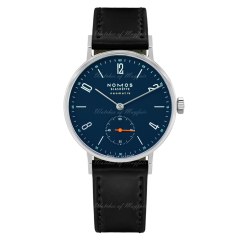 Nomos Tangente Neomatik Midnight Blue Black Leather Folding Clasp 35 mm 177