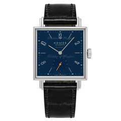 422 | Nomos Tetra Neomatik 39 Midnight Blue Automatic Black Leather Pin Buckle watch. Buy Online