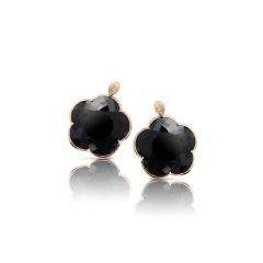 Pasquale Bruni Ton Joli Rose Gold Onyx White and Champagne Diamond Earrings 15583R