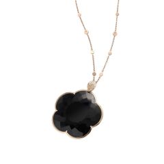 Pasquale Bruni Ton Joli Rose Gold Onyx White and Champagne Diamond Pendant 15589R